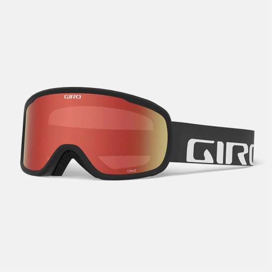 (image for) giro cruz goggles black wordmark amber scarlet lens - Click Image to Close