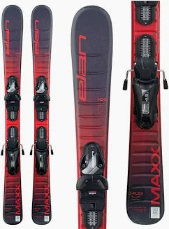 elan junioor maxx red skis with bindings