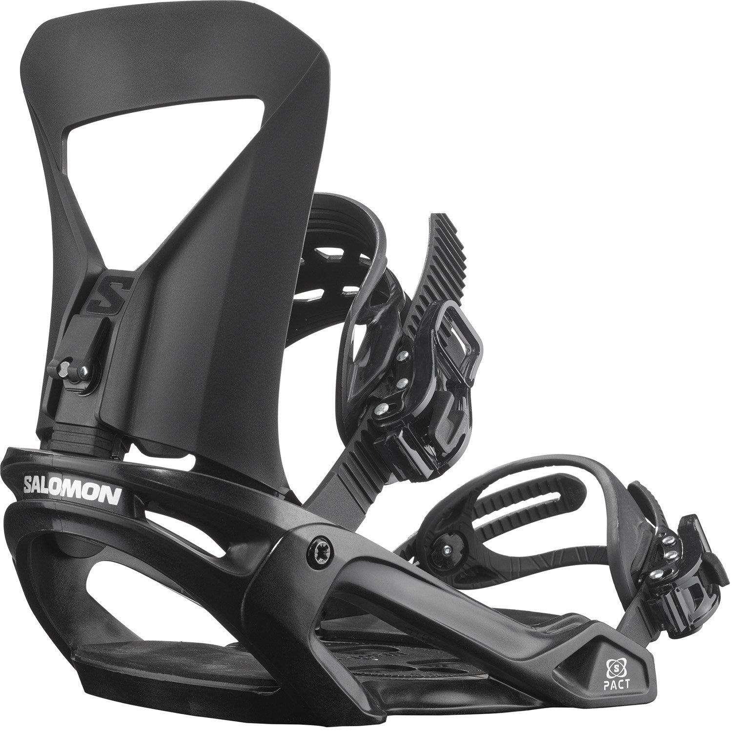 salomon pact snowboard bindings black