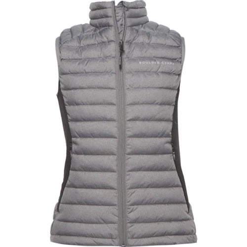 boulder gear women's puffy vest ash grey